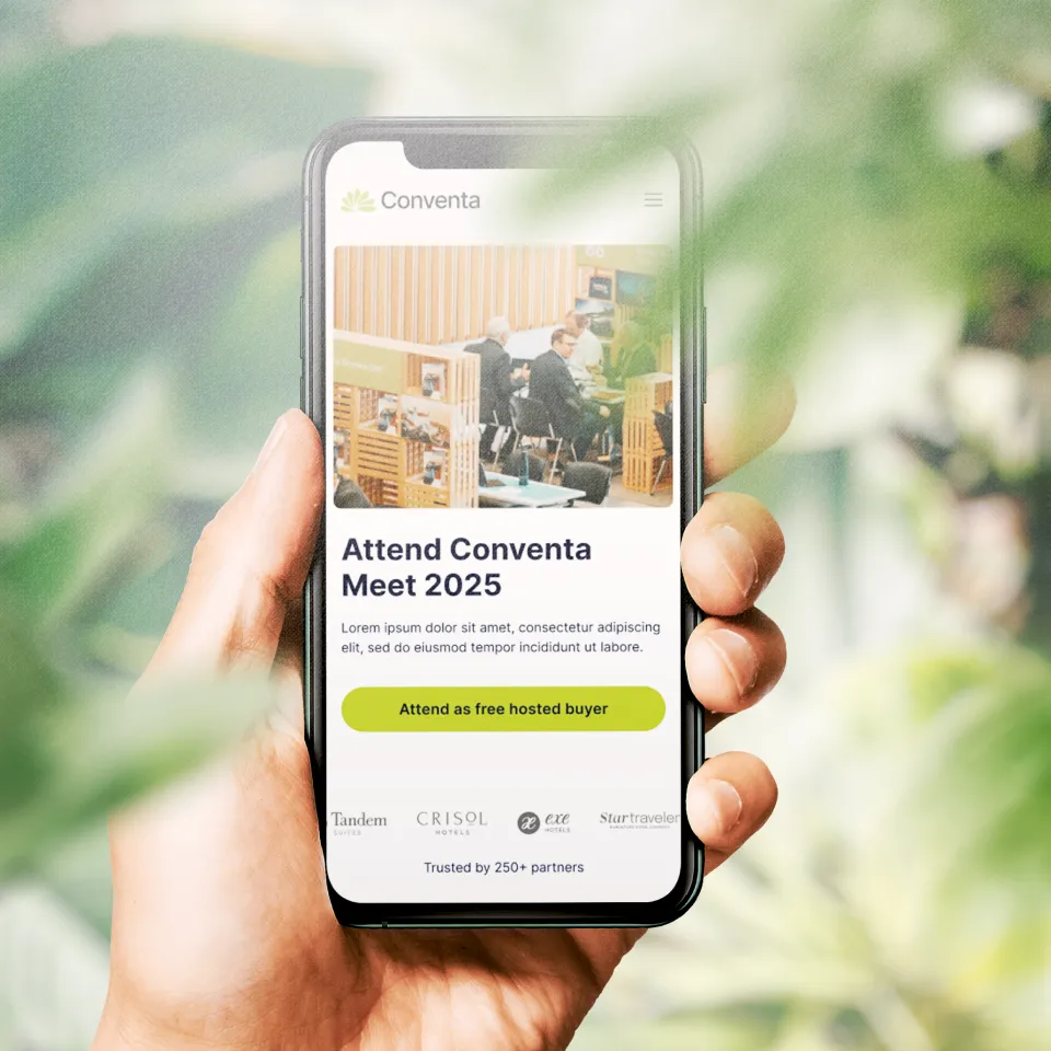 Image of Conventa's website 3